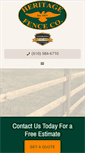 Mobile Screenshot of heritage-fence.com